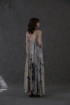 MUTEDANCE printed silk maxi dress MD22SS78 grey PM31